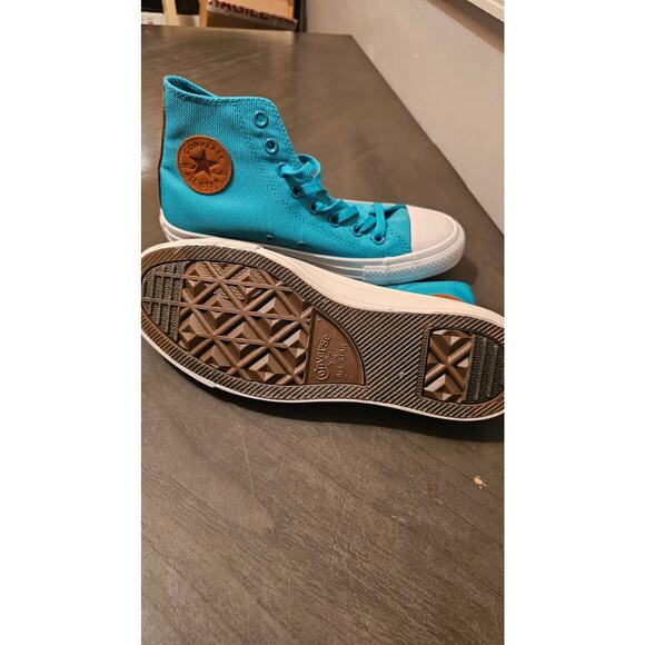 Converse Chuck Taylor All Star Hi Men’s 7 womens 9 Turquoise Brown White 146653F main image 4